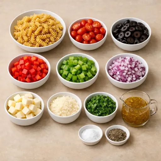 Ingredients for Timeless Italian Pasta Salad