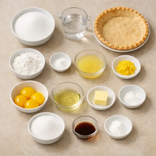 Ingredients for Timeless Lemon Meringue Pie