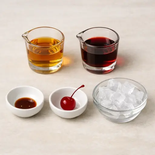 Ingredients for Timeless Manhattan