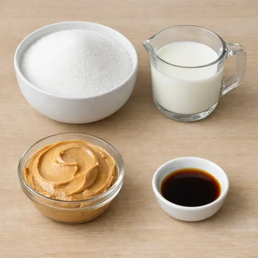 Ingredients for Timeless Peanut Butter Fudge