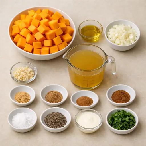 Ingredients for Timeless Roasted Butternut Squash Soup