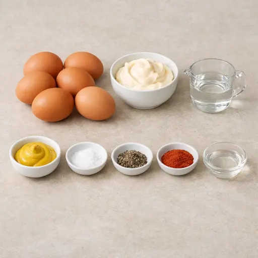 Ingredients for Timeless Savory Stuffed Eggs