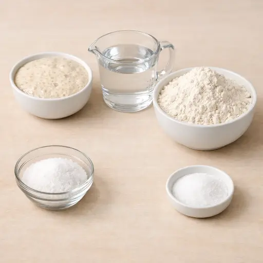 Ingredients for Timeless Sourdough Loaf