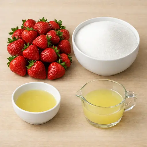 Ingredients for Timeless Strawberry Preserve