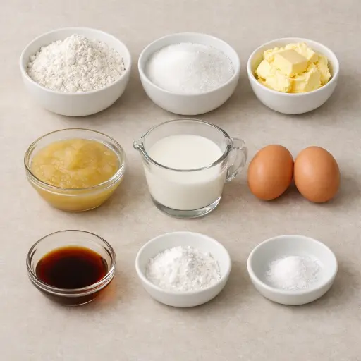 Ingredients for Timeless Sugar-Free Vanilla Cake