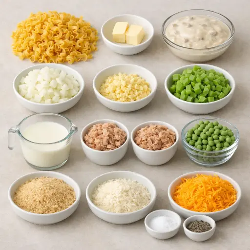 Ingredients for Timeless Tuna Casserole