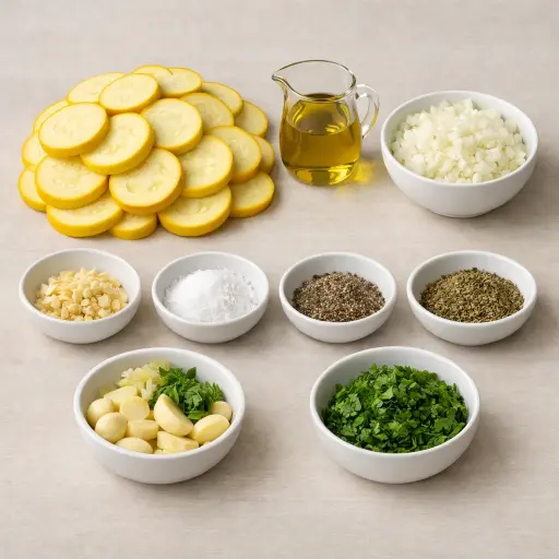 Ingredients for Timeless Yellow Squash Sauté