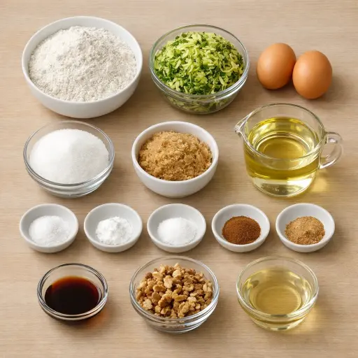 Ingredients for Timeless Zucchini Bread