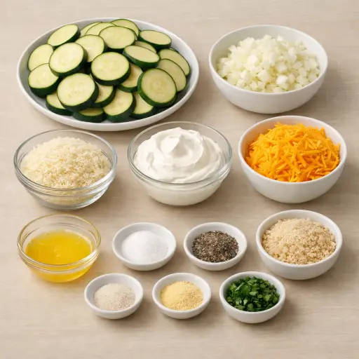 Ingredients for Timeless Zucchini Casserole