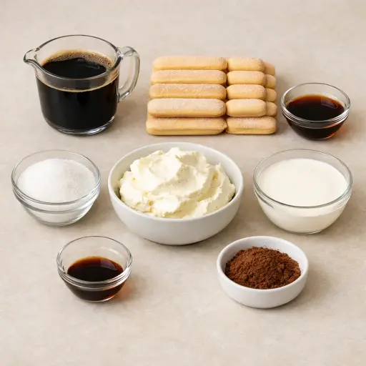 Ingredients for Tiramisu Delight