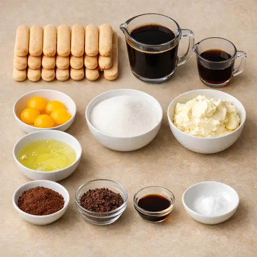 Ingredients for Tiramisu