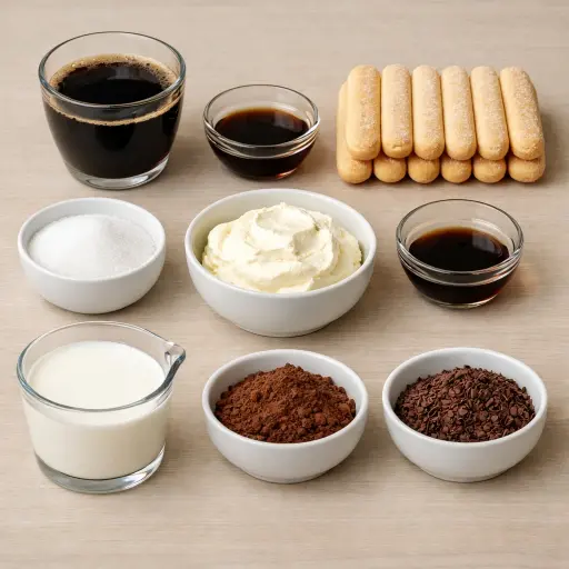 Ingredients for Tiramisu Trifle
