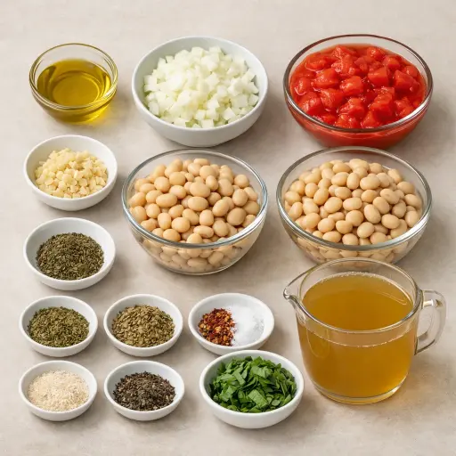 Ingredients for Tomato and White Bean Soup