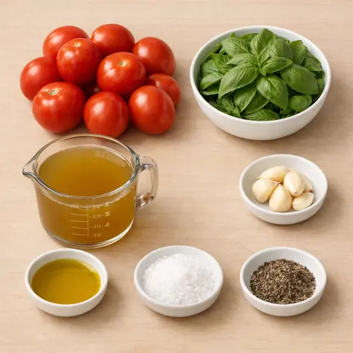 Ingredients for Tomato Basil Soup