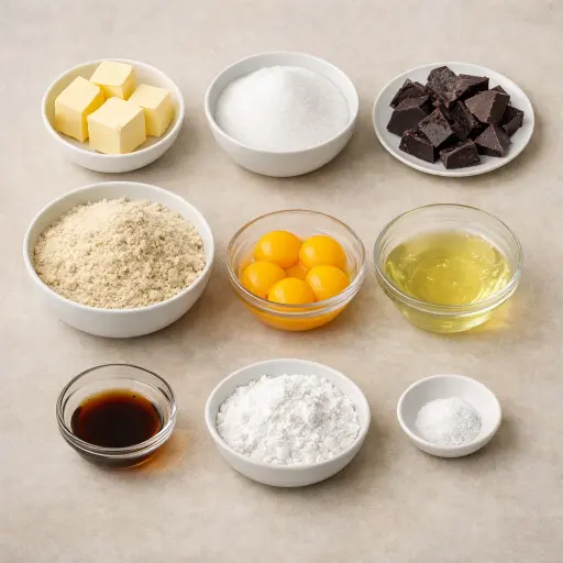 Ingredients for Torta Caprese