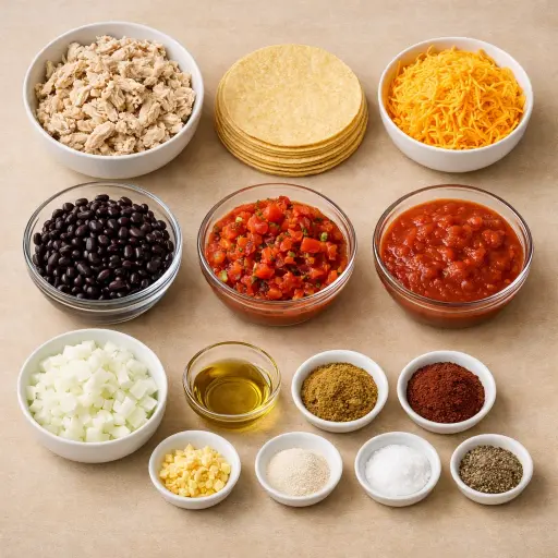 Ingredients for Tortilla Layered Delight