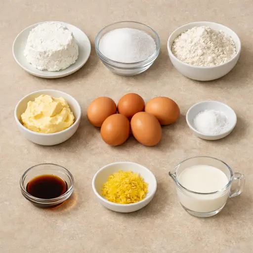 Ingredients for Tourteau Fromagé