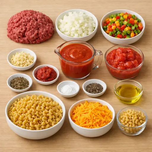 Ingredients for Traditional American Chop Suey