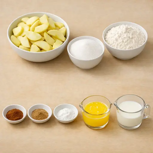 Ingredients for Traditional Apple Cobbler