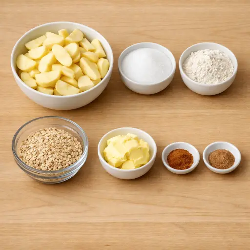 Ingredients for Traditional Apple Crumble