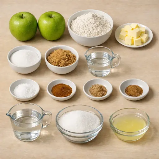 Ingredients for Traditional Apple Dumplings