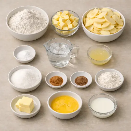 Ingredients for Traditional Apple Pie