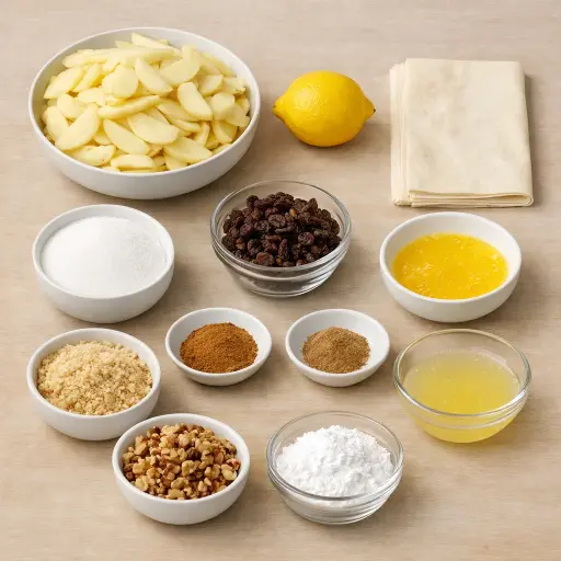 Ingredients for Traditional Apple Strudel