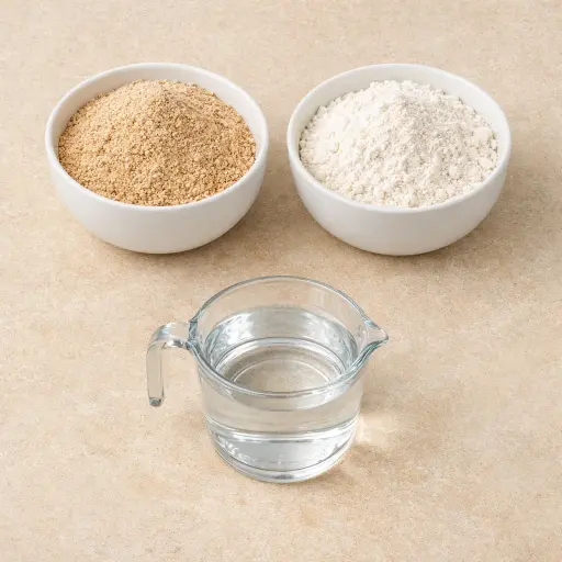 Ingredients for Traditional Artisan Sourdough Starter