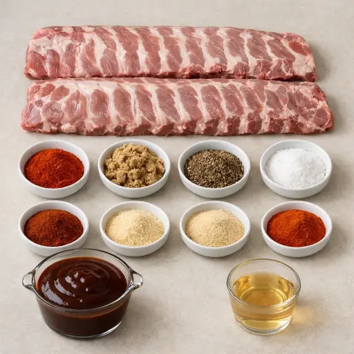 Ingredients for Traditional Baby Back Ribs
