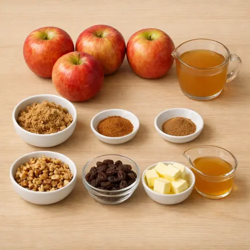 Ingredients for Traditional Baked Apple Delight