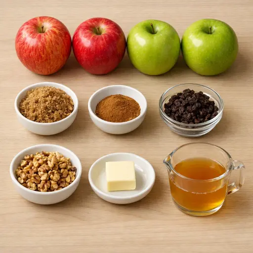 Ingredients for Traditional Baked Apples