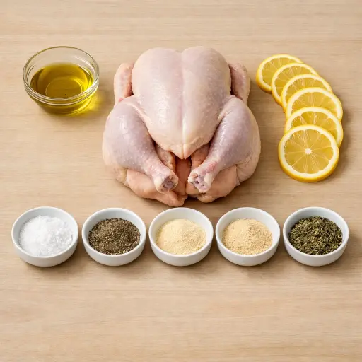 Ingredients for Traditional Baked Chicken