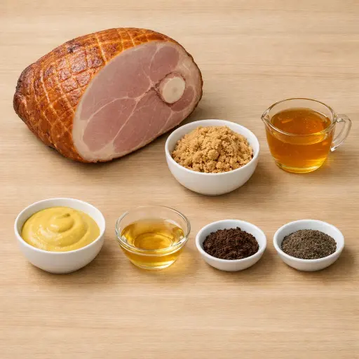 Ingredients for Traditional Baked Ham