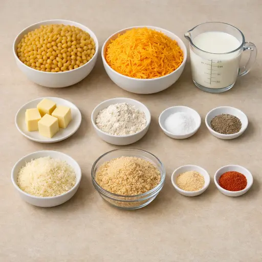 Ingredients for Traditional Baked Macaroni and Cheese