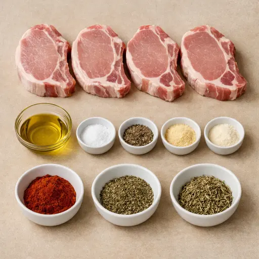 Ingredients for Traditional Baked Pork Chop