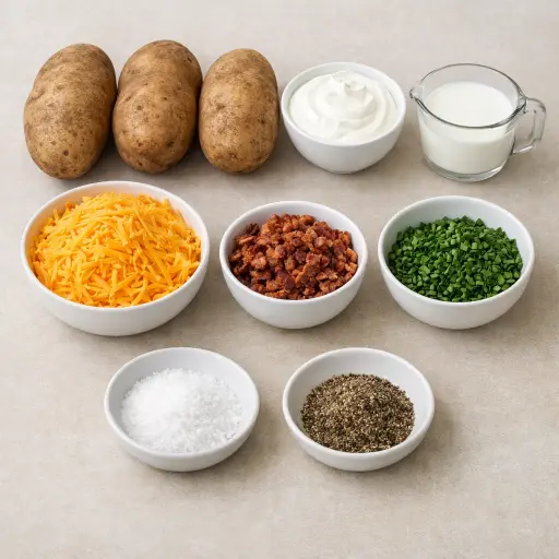 Ingredients for Traditional Baked Potato Casserole