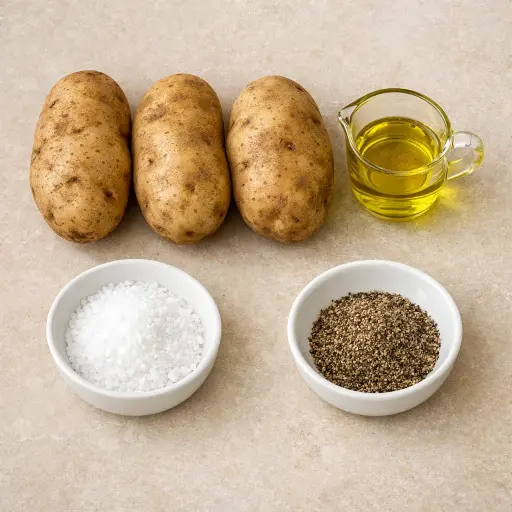 Ingredients for Traditional Baked Potato