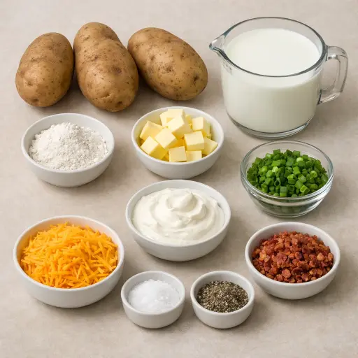Ingredients for Traditional Baked Potato Soup
