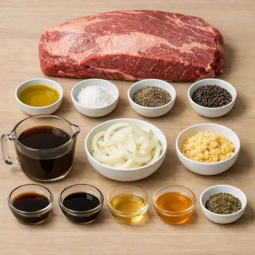 Ingredients for Traditional Beef Brisket