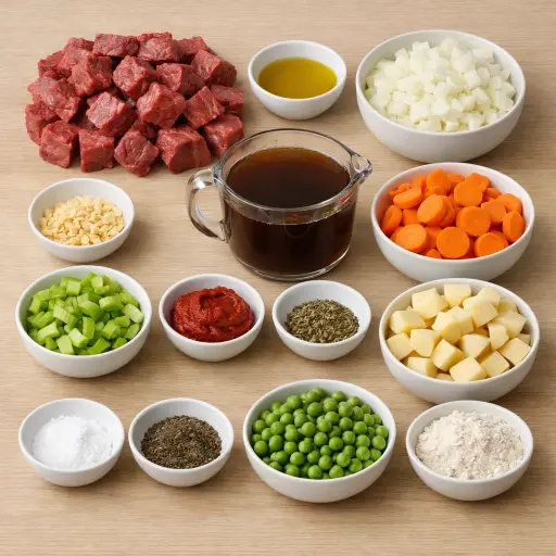 Ingredients for Traditional Beef Stew