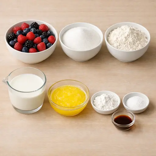 Ingredients for Traditional Berry Cobbler