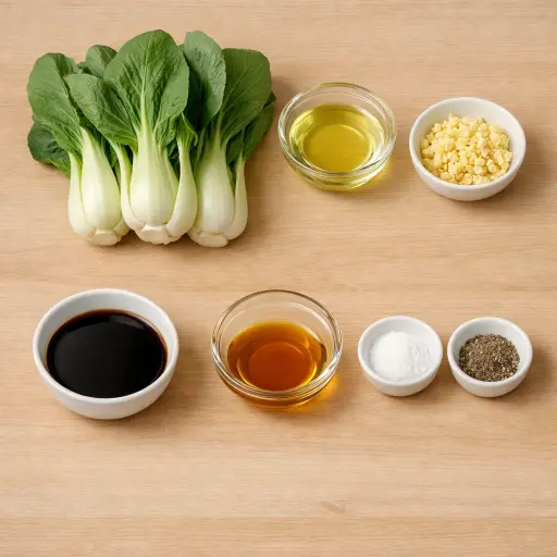 Ingredients for Traditional Bok Choy Stir-Fry