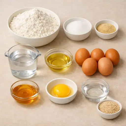 Ingredients for Traditional Braided Bread