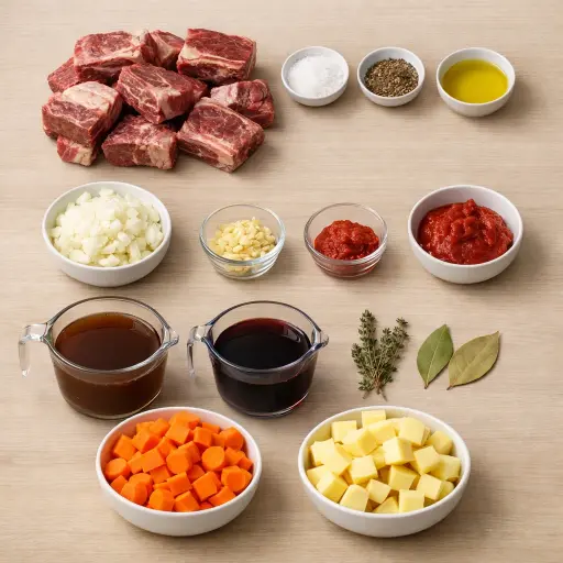 Ingredients for Traditional Braised Short Ribs