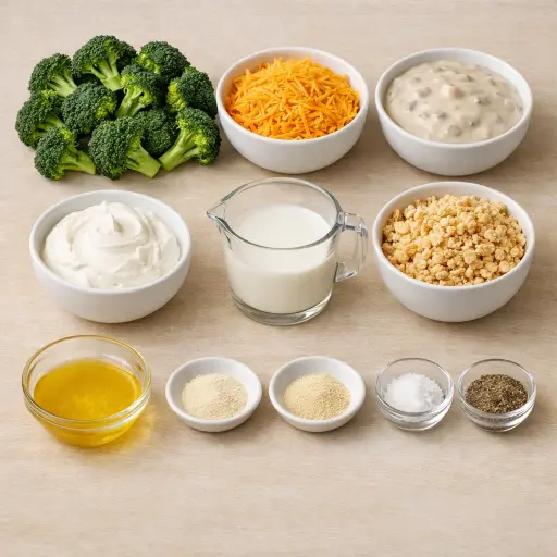 Ingredients for Traditional Broccoli Casserole