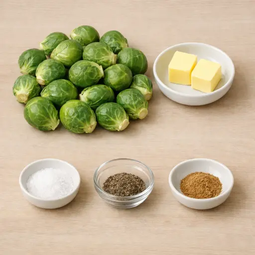 Ingredients for Traditional Buttered Brussels Sprouts