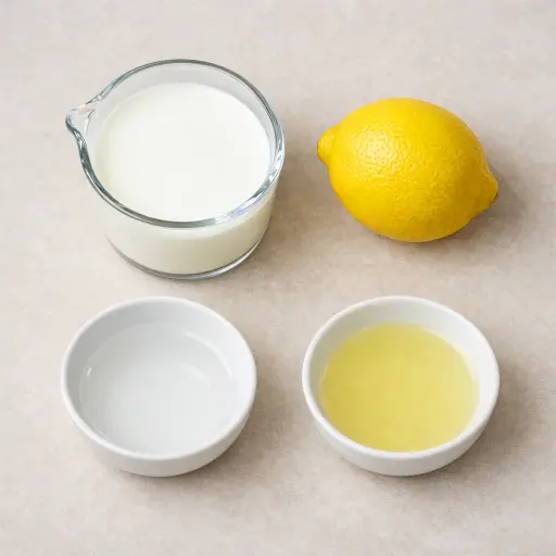 Ingredients for Traditional Buttermilk