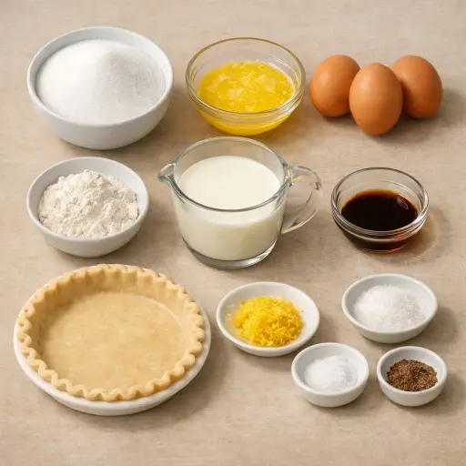 Ingredients for Traditional Buttermilk Pie