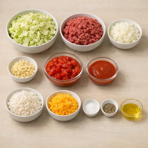 Ingredients for Traditional Cabbage Casserole