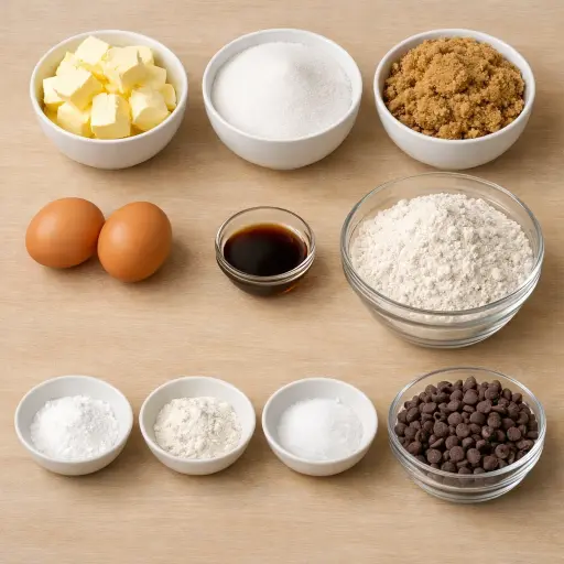 Ingredients for Traditional Cake Batter Cookies